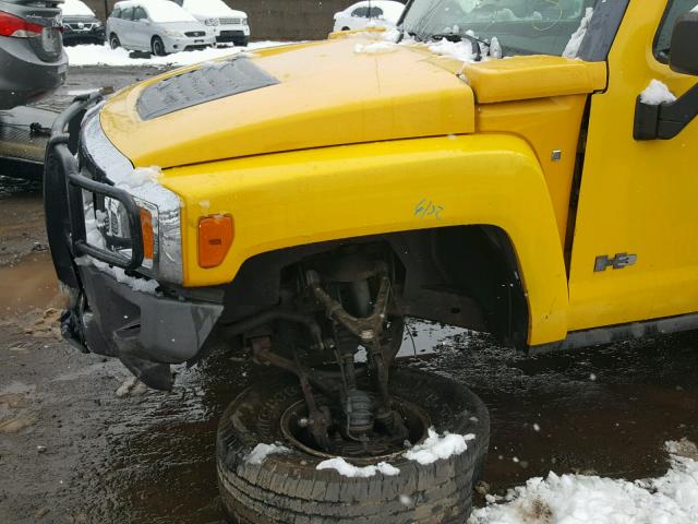 5GTDN136268287062 - 2006 HUMMER H3 YELLOW photo 9