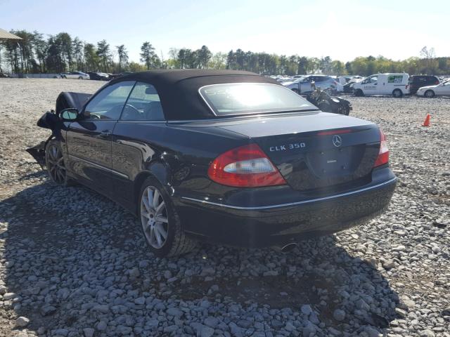 WDBTK56F67T085367 - 2007 MERCEDES-BENZ CLK 350 BLACK photo 3