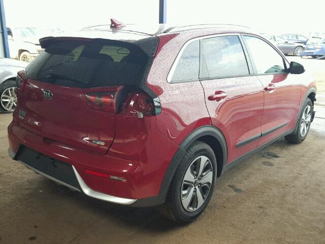 KNDCB3LC6H5050012 - 2017 KIA NIRO RED photo 4