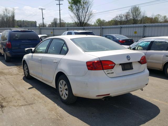 3VW2K7AJ6BM378324 - 2011 VOLKSWAGEN JETTA BASE 白色 照片 3