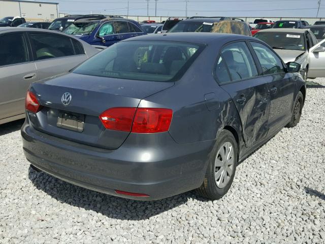 3VW2K7AJ3BM361111 - 2011 VOLKSWAGEN JETTA BASE 灰色 照片 4