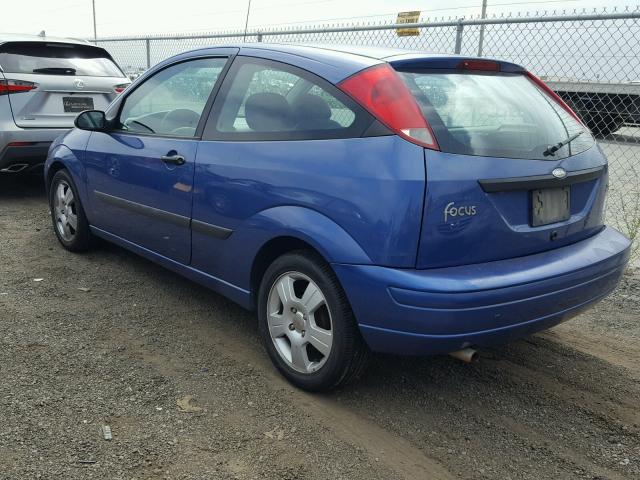 3FAFP31Z53R181997 - 2003 FORD FOCUS ZX3 BLUE photo 3