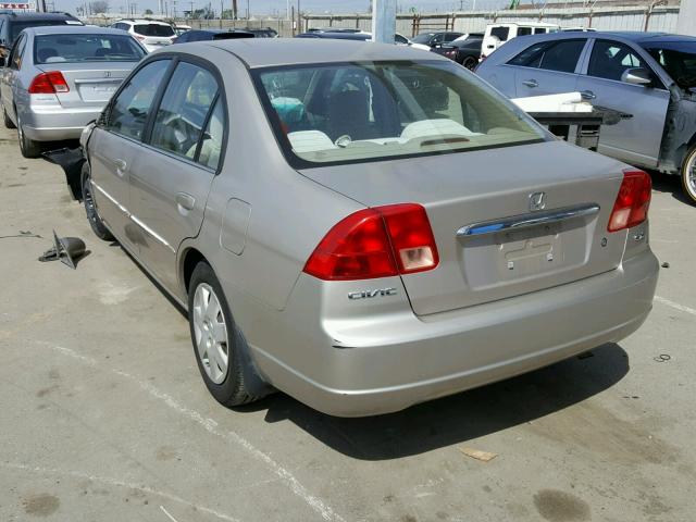 2HGES26712H611722 - 2002 HONDA CIVIC EX ოქროსფერი ფოტო 3