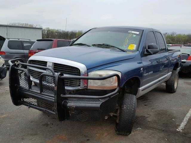 3D7KS28C26G159108 - 2006 DODGE RAM 2500 S BLUE photo 2