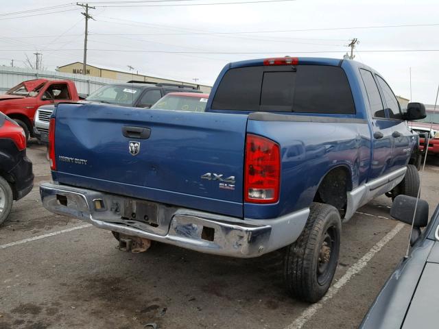 3D7KS28C26G159108 - 2006 DODGE RAM 2500 S BLUE photo 4