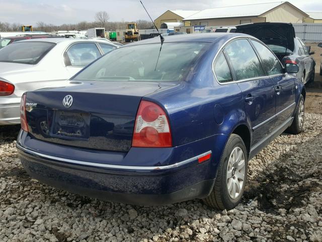 WVWPD63BX2P241335 - 2002 VOLKSWAGEN PASSAT GLS BLUE photo 4