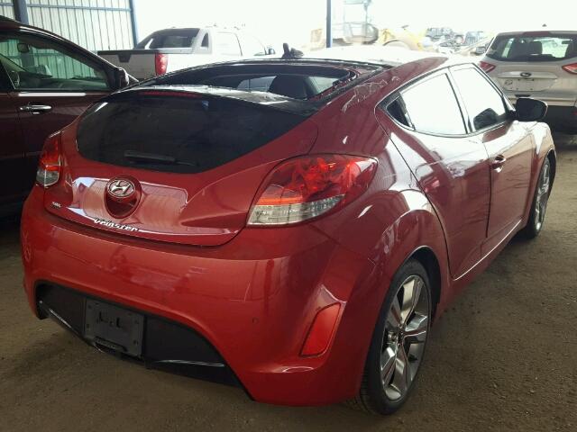 KMHTC6AD6CU070376 - 2012 HYUNDAI VELOSTER B RED photo 4