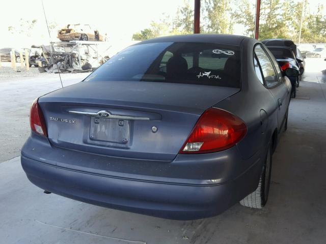 1FAFP52U51A189832 - 2001 FORD TAURUS LX BLUE photo 4