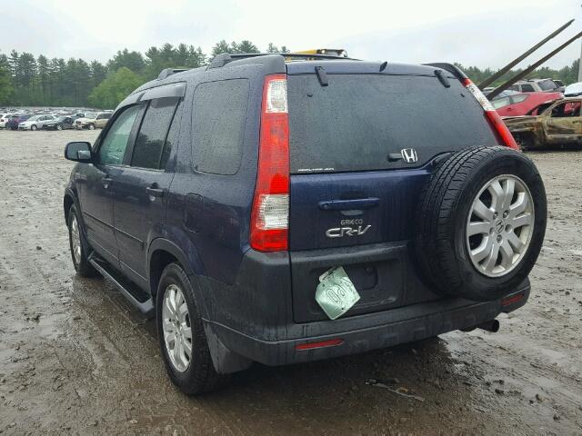 SHSRD78885U308422 - 2005 HONDA CR-V BLUE photo 3