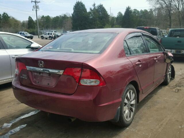 2HGFA1F93AH525667 - 2010 HONDA CIVIC EXL Bordo foto 4