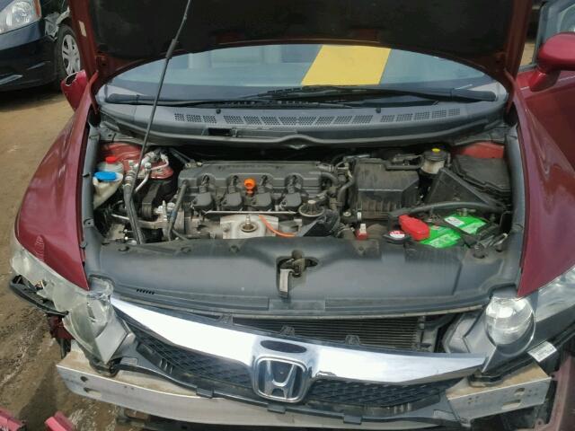 2HGFA1F93AH525667 - 2010 HONDA CIVIC EXL BURGUNDY photo 7