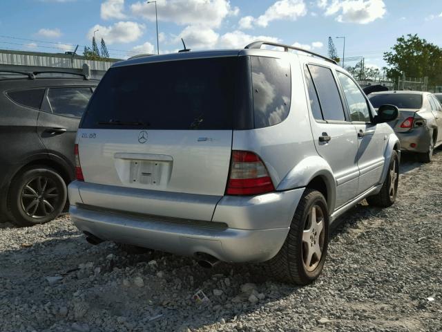 4JGAB74E91A250258 - 2001 MERCEDES-BENZ ML 55 SILVER photo 4