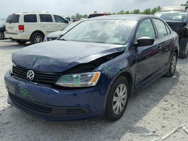 3VW2K7AJ7EM306228 - 2014 VOLKSWAGEN JETTA BASE 蓝色 照片 2