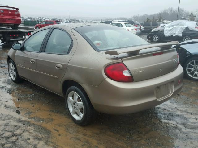 1B3ES46C31D203906 - 2001 DODGE NEON SE TAN photo 3