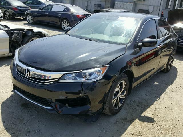 1HGCR2F37HA120482 - 2017 HONDA ACCORD LX BLACK photo 2