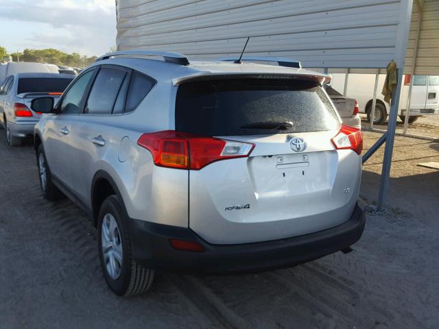 2T3ZFREV0DW025304 - 2013 TOYOTA RAV4 LE SILVER photo 3