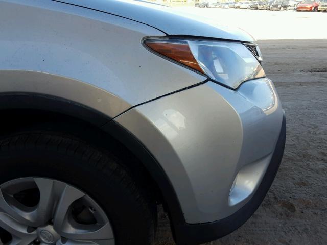 2T3ZFREV0DW025304 - 2013 TOYOTA RAV4 LE SILVER photo 9