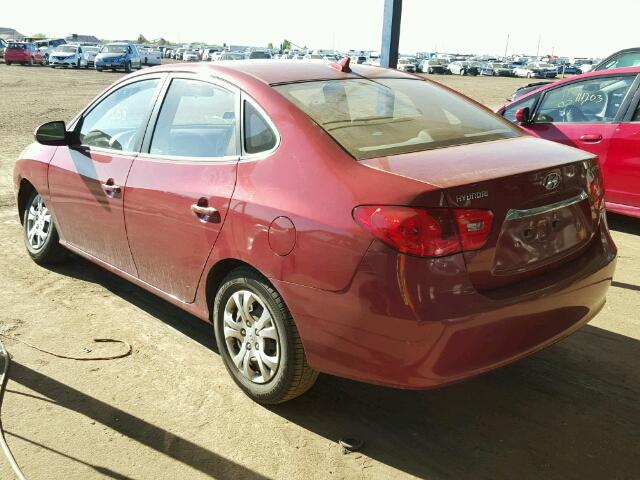 KMHDU4AD2AU097951 - 2010 HYUNDAI ELANTRA BL MAROON photo 3