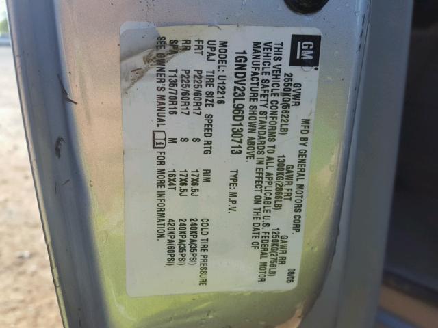 1GNDV23L96D130713 - 2006 CHEVROLET UPLANDER L 棕色 照片 10