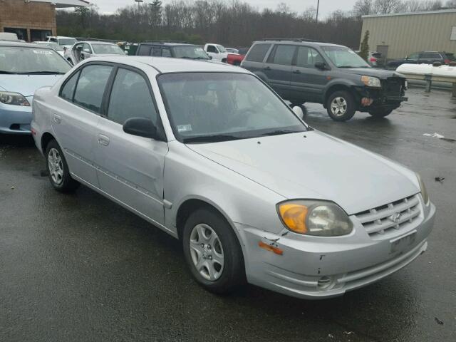 KMHCG45C44U554316 - 2004 HYUNDAI ACCENT GL SILVER photo 1