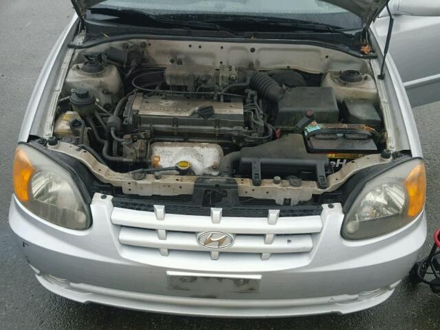 KMHCG45C44U554316 - 2004 HYUNDAI ACCENT GL SILVER photo 7