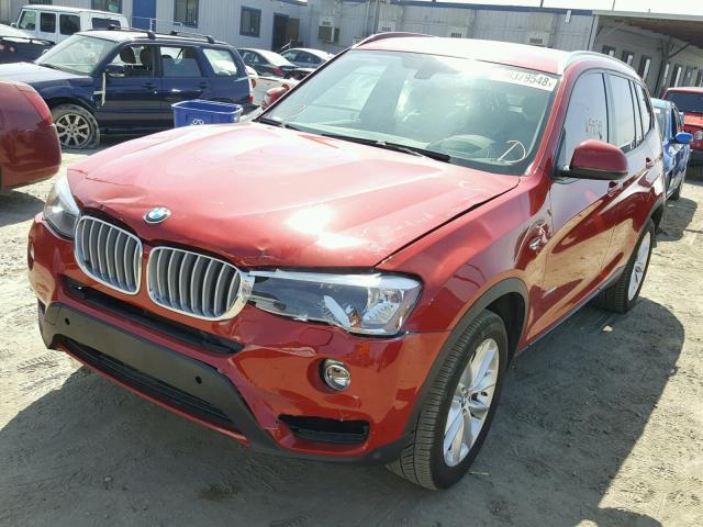 5UXWX9C54F0D47200 - 2015 BMW X3 XDRIVE2 RED photo 2