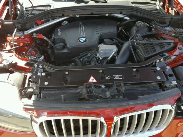 5UXWX9C54F0D47200 - 2015 BMW X3 XDRIVE2 RED photo 7