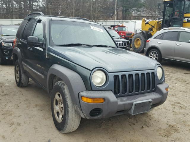 1J4GL48K62W270198 - 2002 JEEP LIBERTY SP GREEN photo 1