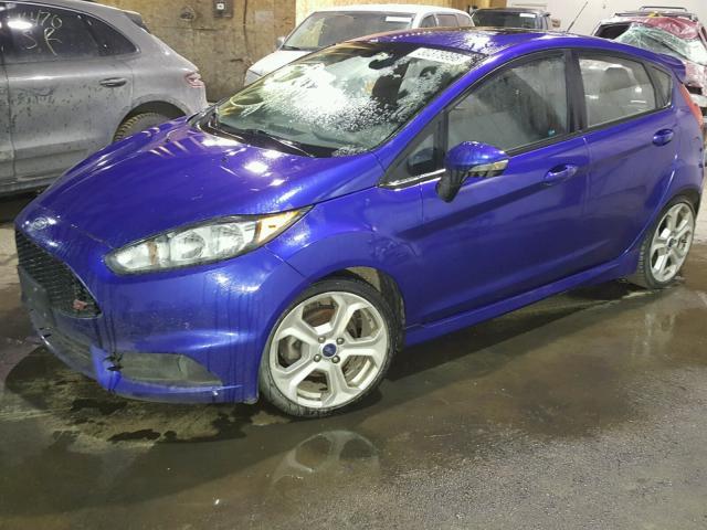 3FADP4GX9EM123586 - 2014 FORD FIESTA ST BLUE photo 2