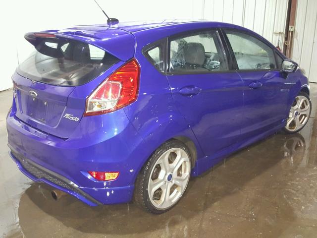 3FADP4GX9EM123586 - 2014 FORD FIESTA ST BLUE photo 4