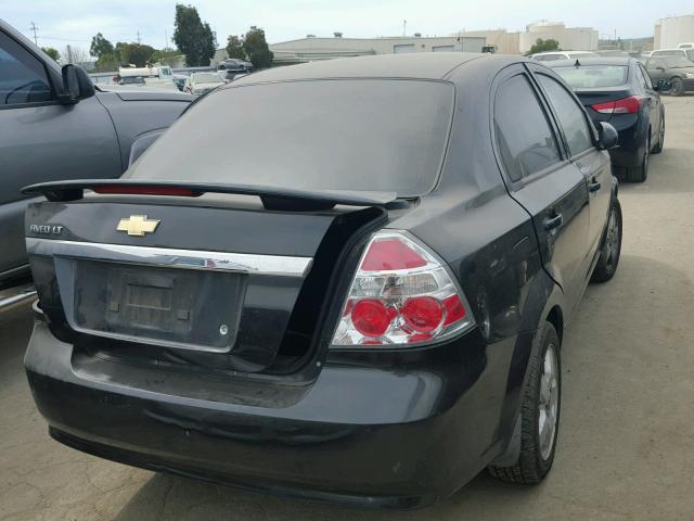 KL1TG56667B189485 - 2007 CHEVROLET AVEO LT BLACK photo 4