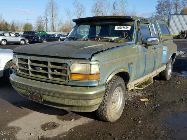 1FTEX15H6PKA19916 - 1993 FORD F150 BLUE photo 2