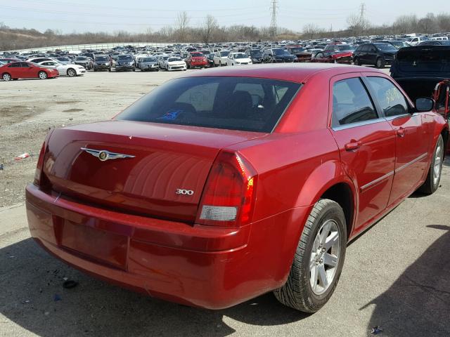 2C3LA43R37H706658 - 2007 CHRYSLER 300 BURGUNDY photo 4