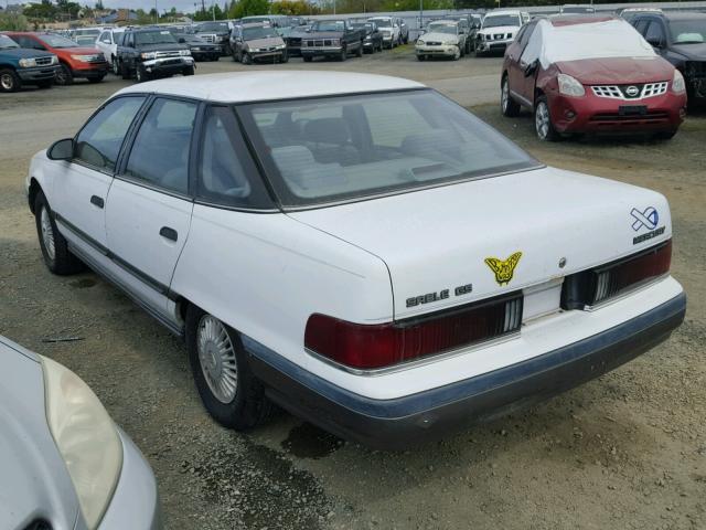 1MECM50U7MG630840 - 1991 MERCURY SABLE GS WHITE photo 3