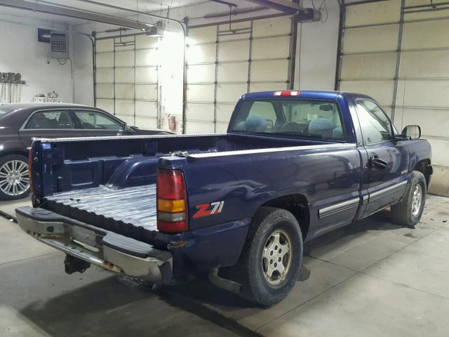 1GCEK14T6XE117489 - 1999 CHEVROLET SILVERADO BLUE photo 4