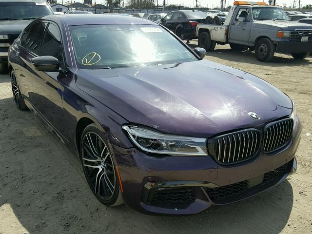 WBA7F0C50HGM21107 - 2017 BMW 750 I PURPLE photo 1