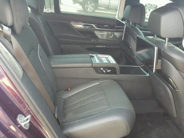WBA7F0C50HGM21107 - 2017 BMW 750 I PURPLE photo 6