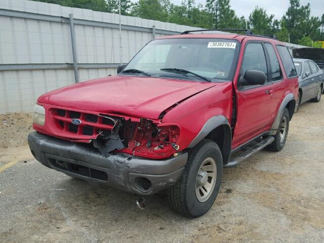 1FMYU22E9XUC05052 - 1999 FORD EXPLORER RED photo 2