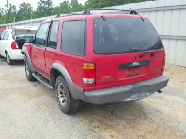 1FMYU22E9XUC05052 - 1999 FORD EXPLORER RED photo 3