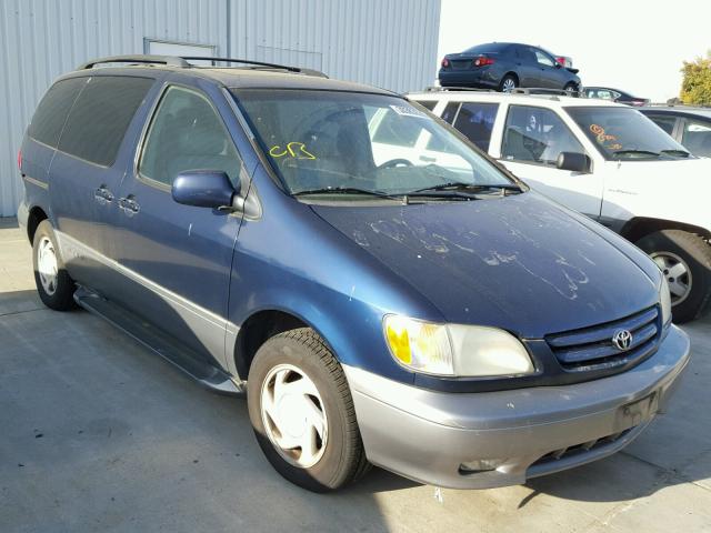 4T3ZF13CX1U391351 - 2001 TOYOTA SIENNA LE BLUE photo 1