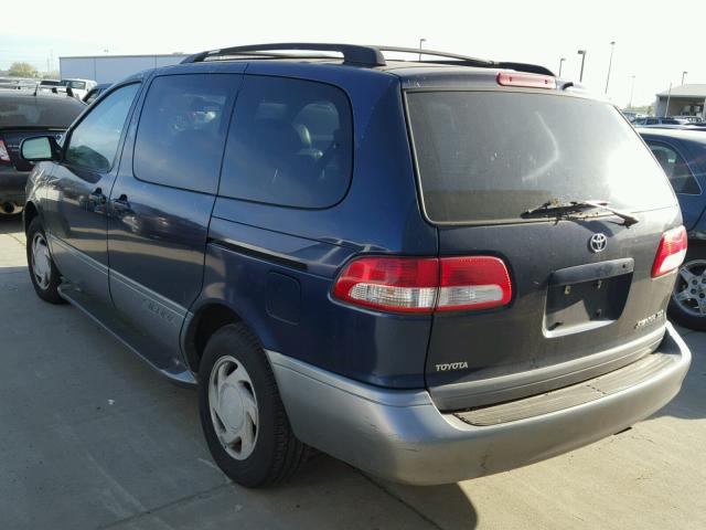 4T3ZF13CX1U391351 - 2001 TOYOTA SIENNA LE BLUE photo 3