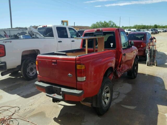 1FTYR10C3YPB34948 - 2000 FORD RANGER RED photo 4