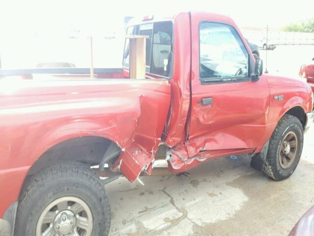 1FTYR10C3YPB34948 - 2000 FORD RANGER RED photo 9