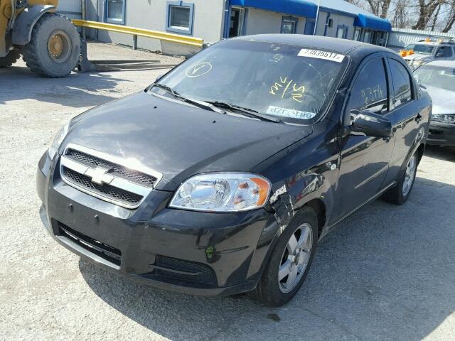 KL1TG566X7B134585 - 2007 CHEVROLET AVEO LT BLACK photo 2