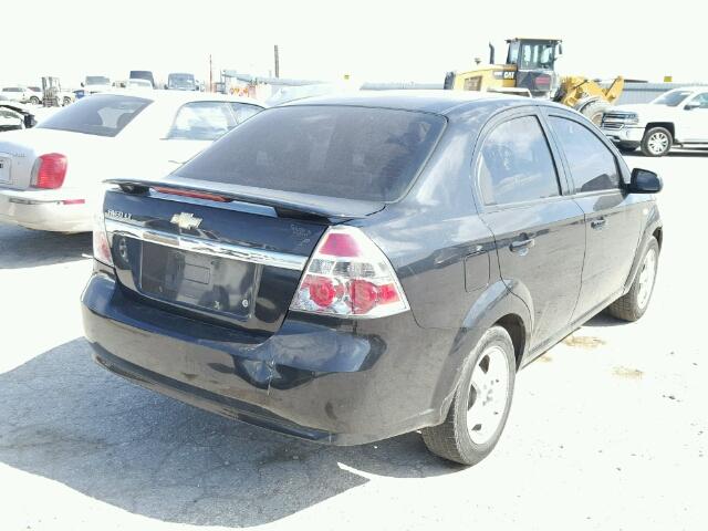 KL1TG566X7B134585 - 2007 CHEVROLET AVEO LT BLACK photo 4