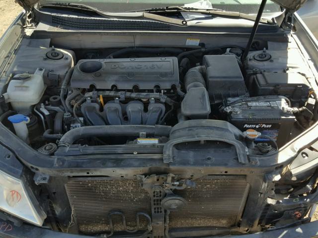 5NPET46C89H444569 - 2009 HYUNDAI SONATA GLS SILVER photo 7