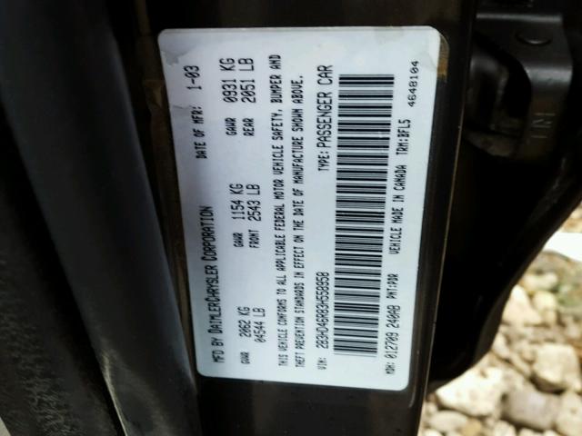 2B3HD46R83H558958 - 2003 DODGE INTREPID S ნაცრისფერი ფოტო 10