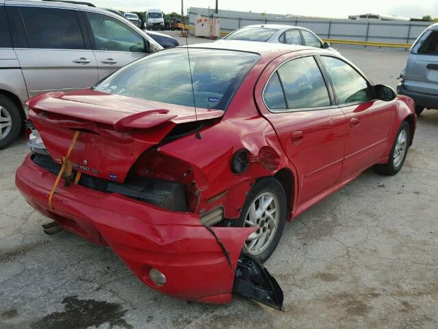 1G2NF52E34M589459 - 2004 PONTIAC GRAND AM S 红色 照片 4