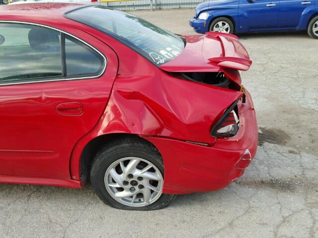 1G2NF52E34M589459 - 2004 PONTIAC GRAND AM S 红色 照片 9