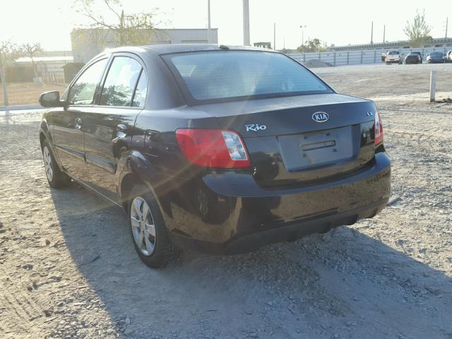 KNADH4A3XA6647236 - 2010 KIA RIO LX Սև լուսանկար 3